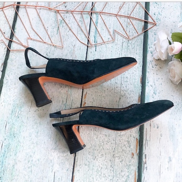 Salvatore Ferragamo Black Suede Heels - Picture 4 of 8